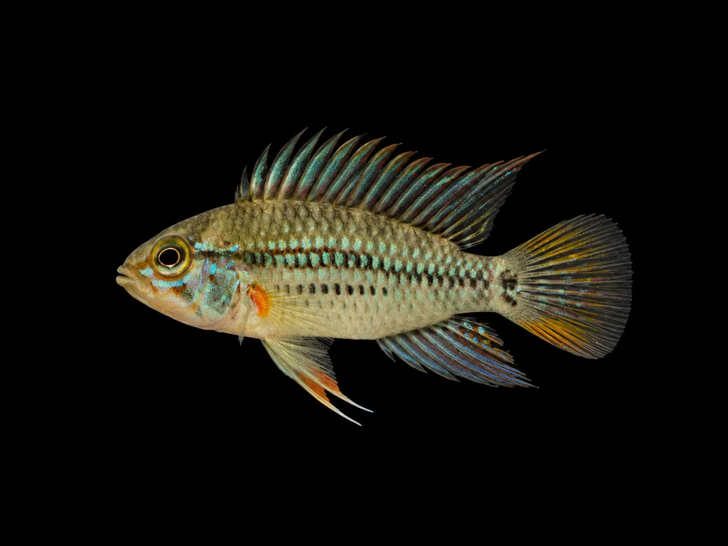 Blue-cheek dwarf cichlid (Apistogramma eunotus)