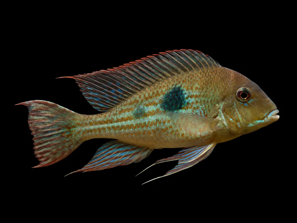 Bigspot eartheater (Geophagus megasema)