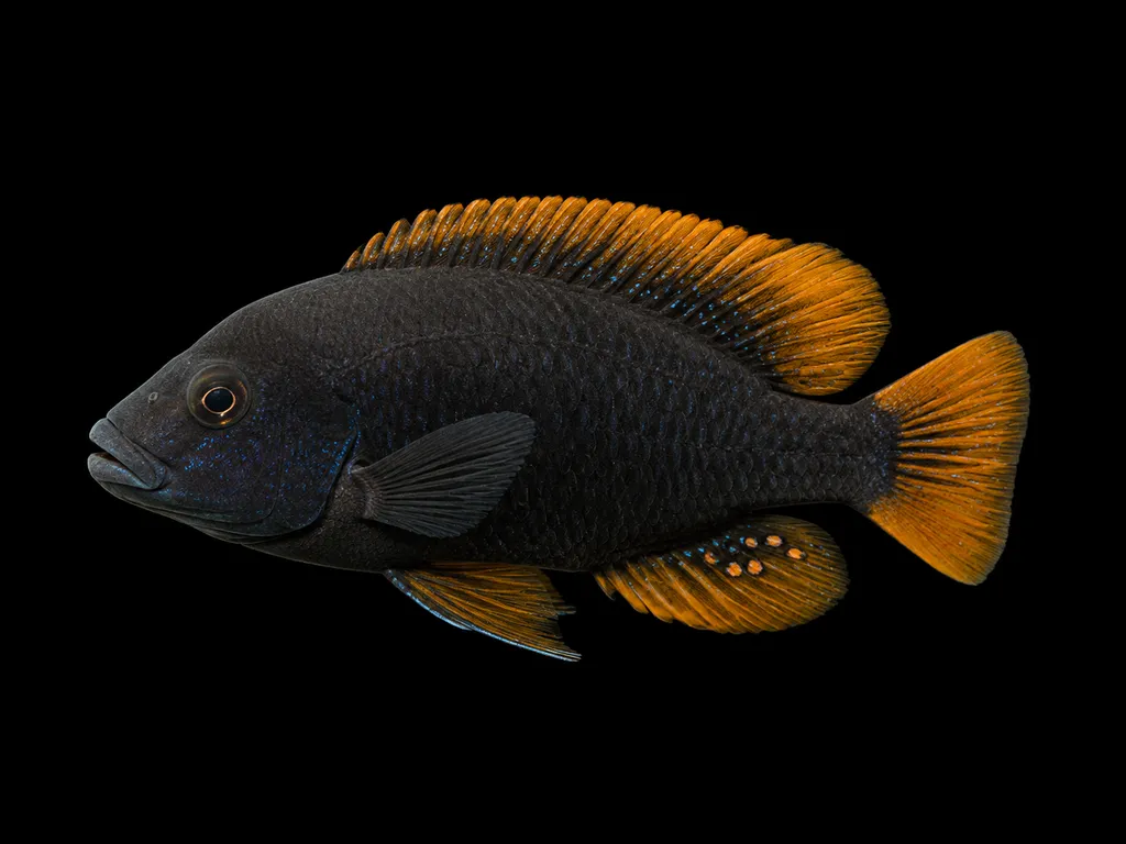 Black and orange nyererei (Pundamilia igneopinnis)