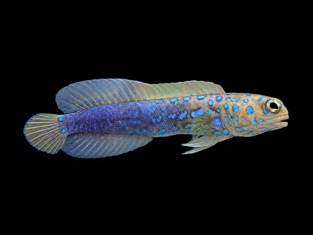 Blue-spotted jawfish (Opistognathus rosenblatti)