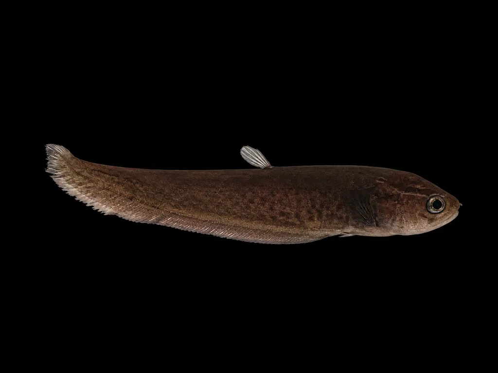 Congo featherfin knifefish (Papyrocranus congoensis)