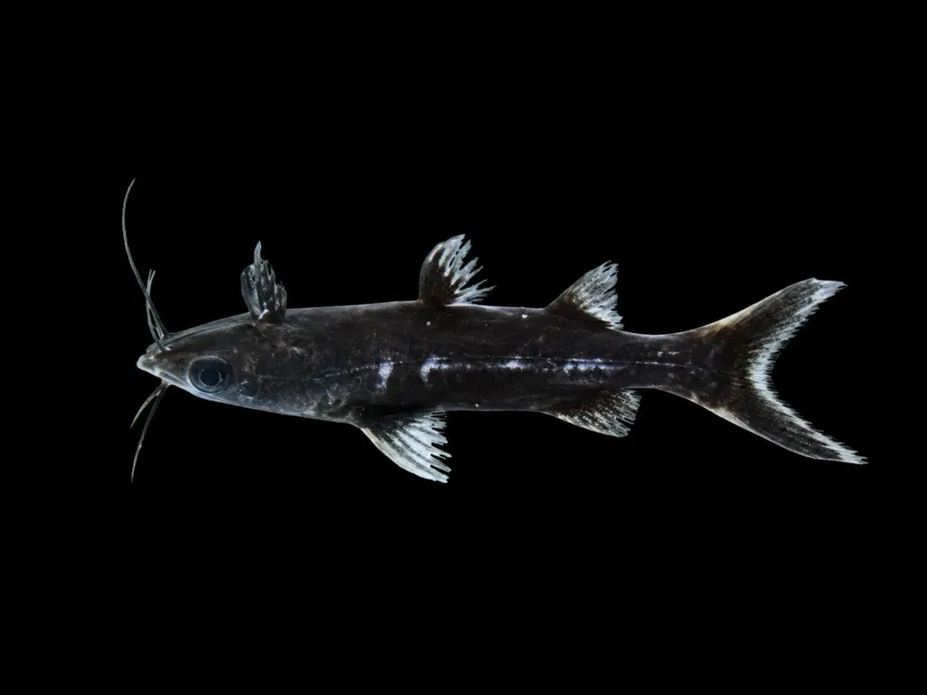 Asian upside-down catfish (Mystus leucophasis)