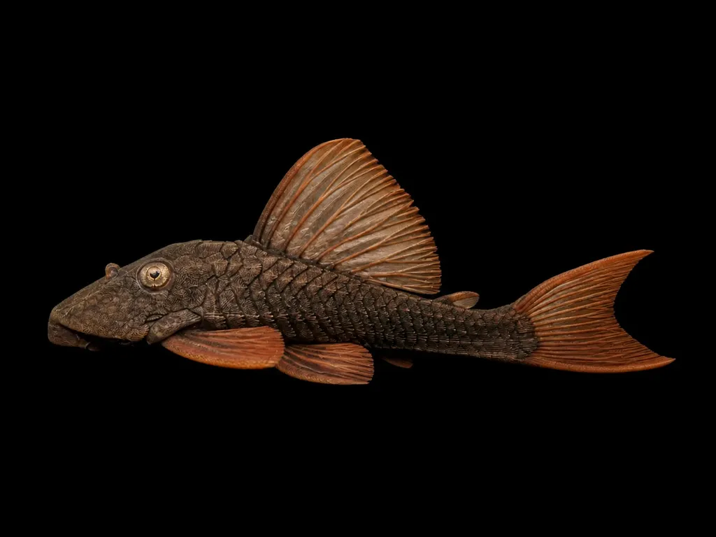 Red bruno pleco (Hypostomus soniae)