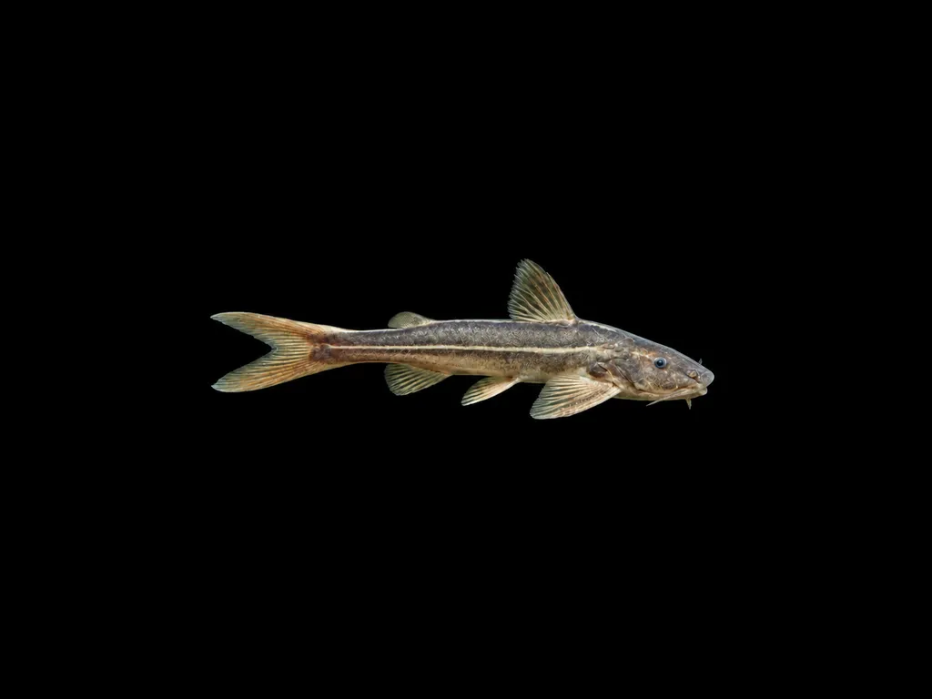 Striped sisorid catfish (Glyptothorax schmidti)
