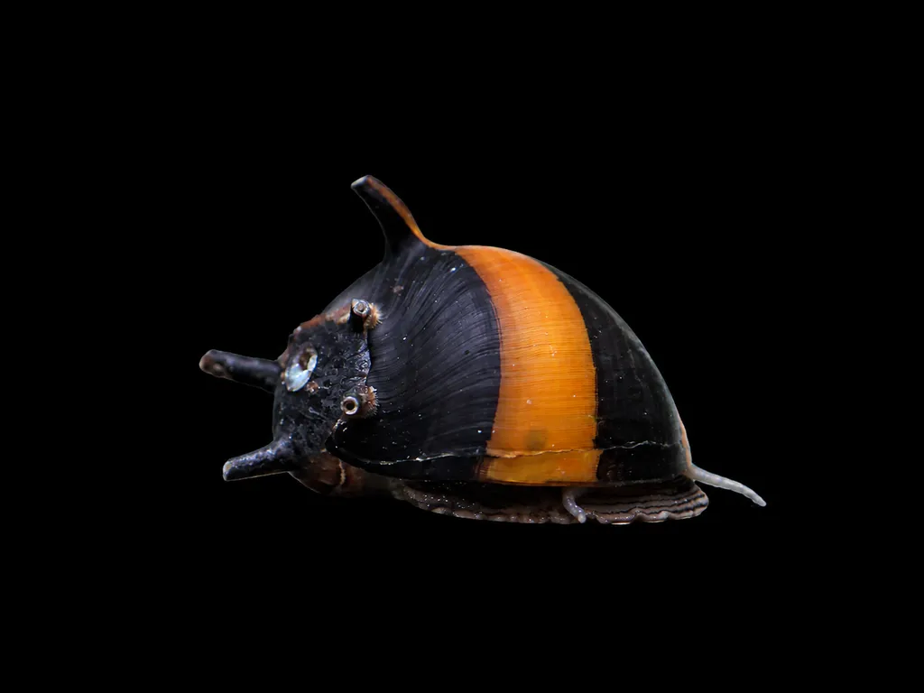 Three-color thorn snail (Clithon sowerbyana)